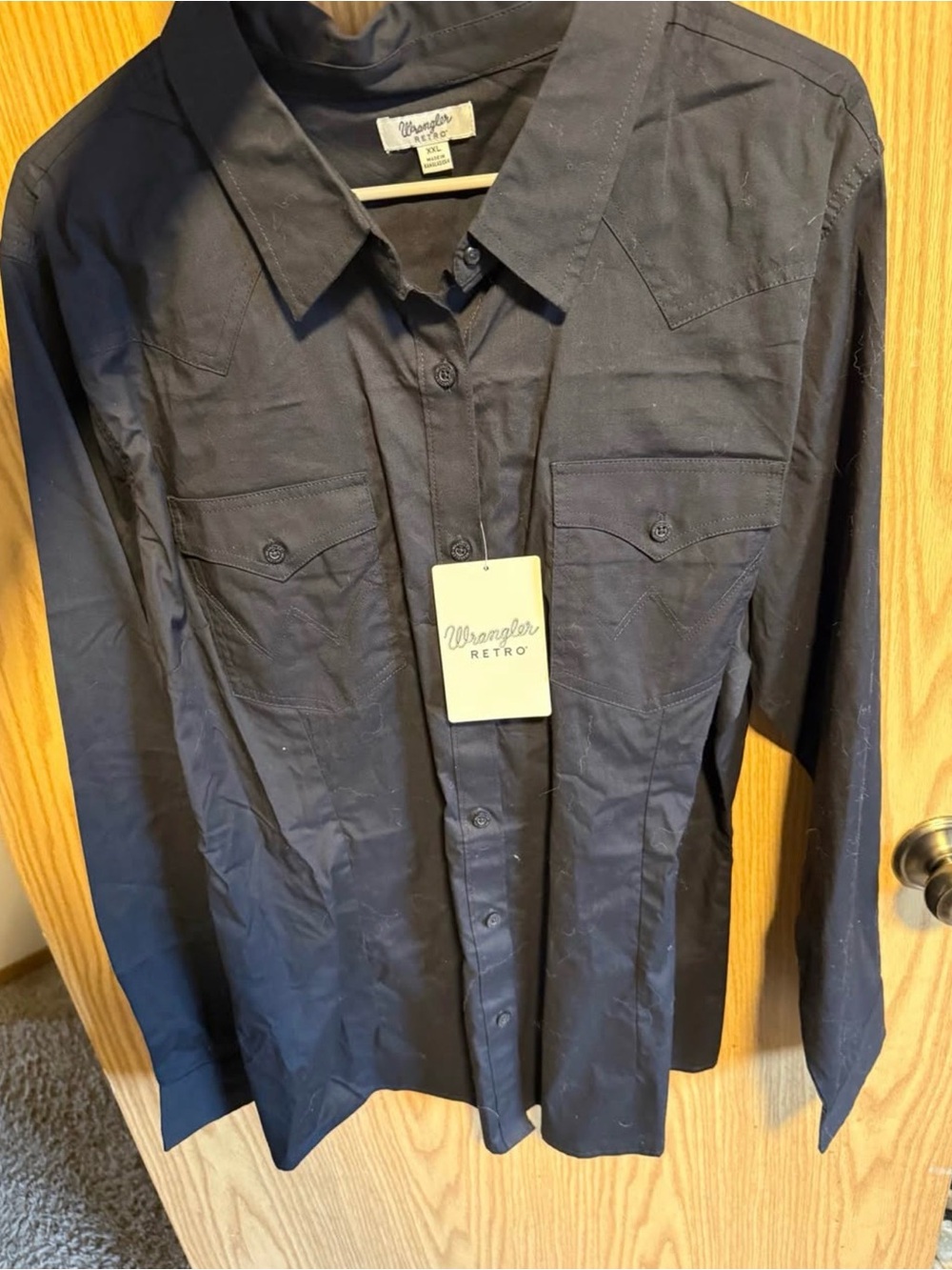 Wrangler Black Western Button-Up Shirt